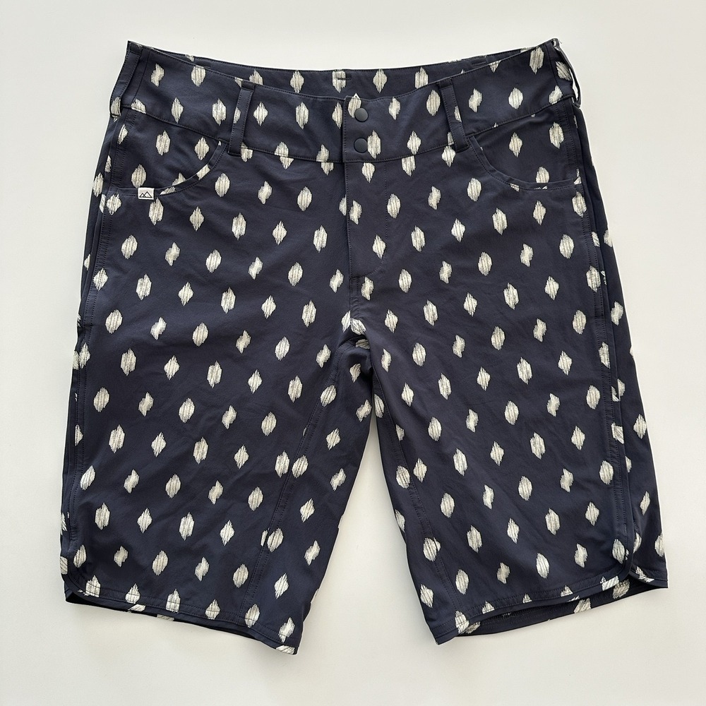 Wild Rye Shorts 12 Freel Mountain Bike Bermuda Geo Dot Blue Stretch 12 Inseam‎